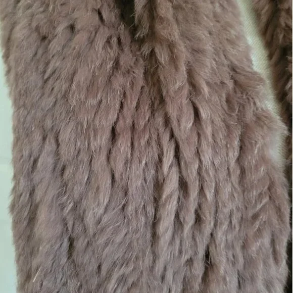 Real Fur scarf Shall Brown with pockets